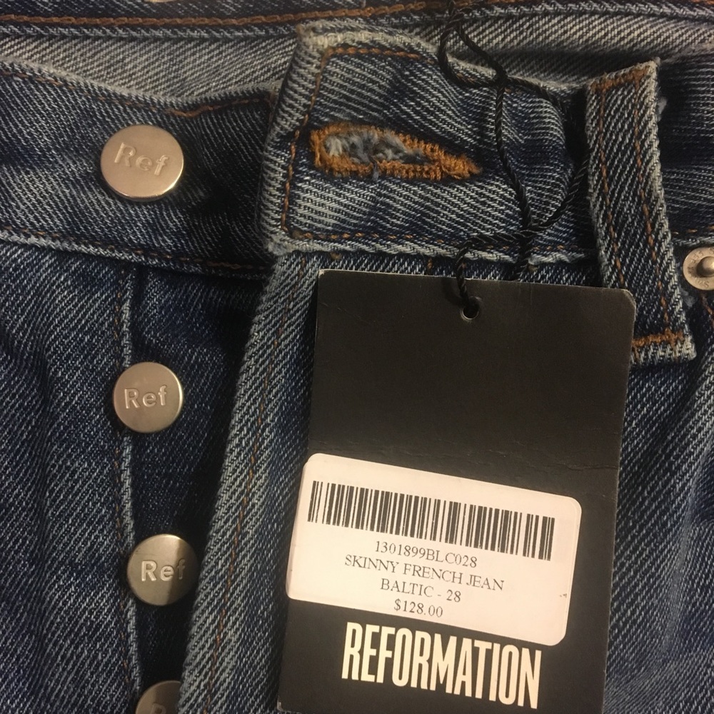 REFORMATION - Skinny French Jean in Baltic